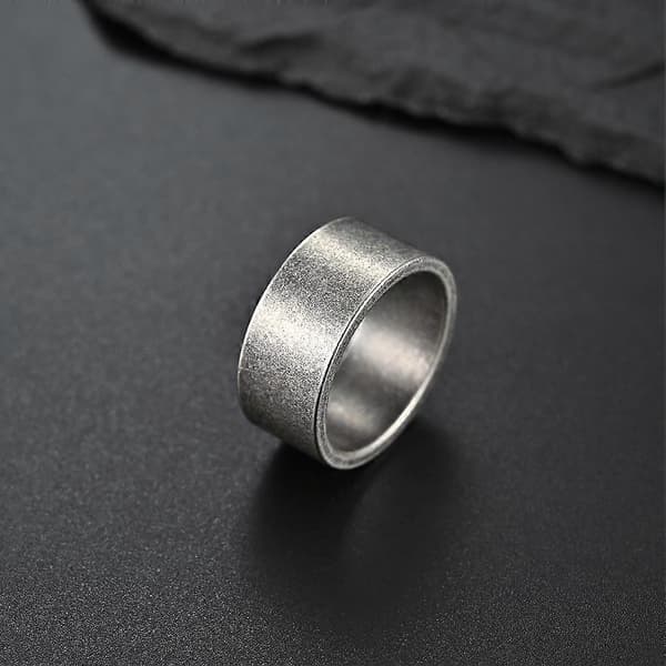 Herre Dame Rustfrit Stål 19mm/10mm Bred Ring Stor Cool Almindelig Bånd Mat Finish Flad Top