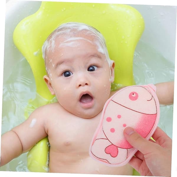 3 st Badlappar Badskrubb Babyduschhandduk Ansiktsrengöring Handduk Handdukar