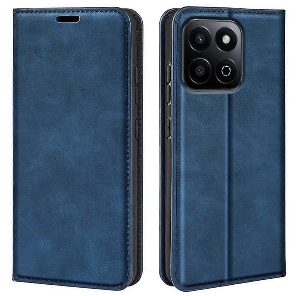För Honor 200 Smart 5G/X7c 4G Mobiltelefonfodral Touch Läder Plånbok Telefonskyddsfodral - Blå (Blå)