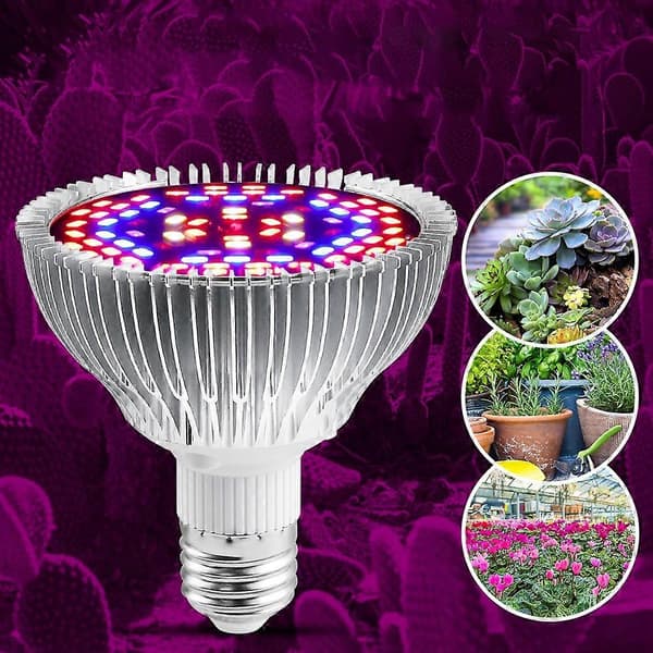 Typ A 40 LED E27 Växtlampa med 5730 LED-chip, Fullspektrum Inomhus Växtlampa