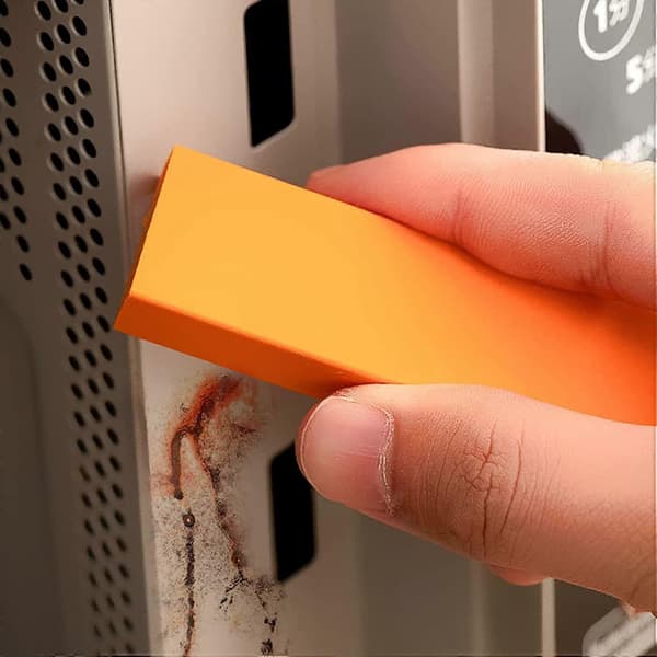 Rustfrit stål viskelæder Magisk viskelæder Tandstensviskelæder Renseviskelæder Rustfrit stål viskelæder dekontaminering orange 1 stk