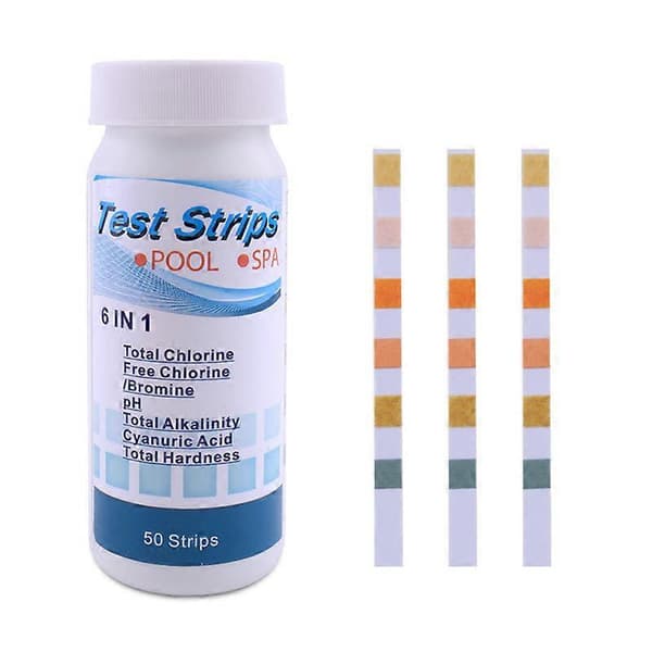 2 Pakke 6 i 1 Spa Basseng Teststrips, Vann Teststrips på Hvit10*3.5cm