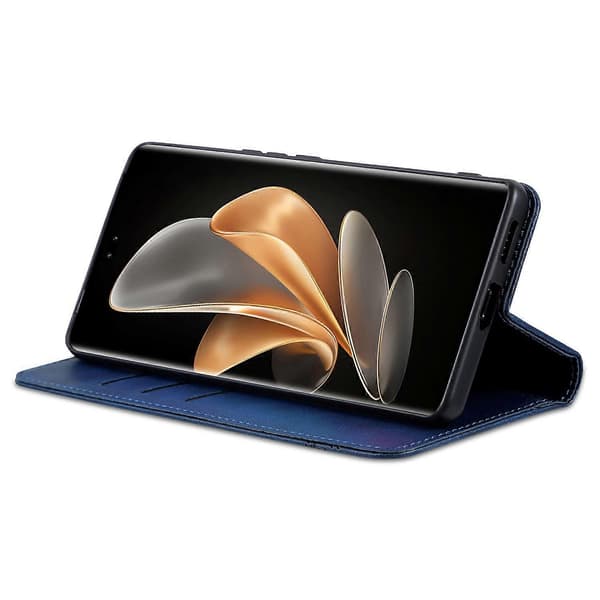 AZNS för Huawei nova 13 Pro 5G Mobiltelefonfodral Kohud Textur PU Läder Plånboksfodral - Blå (Blå)