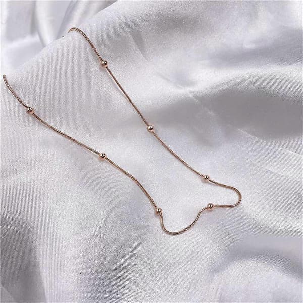 Platinapläterat halsband Dam CZ lagerhalsband