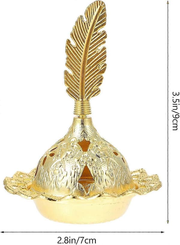 Arabisk Røkelsesbrennerholder for Bakhoor Oud Røkelsespinner Krystall Frankincense Resin Brenner Middle