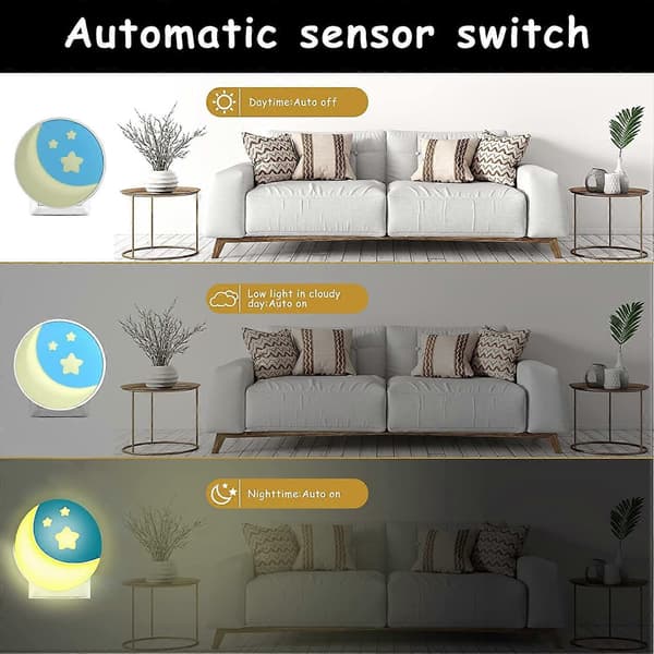 Natlampe Stikkontakt Bevægelsessensor X2 LED-lys Aktiveret Sensor Egnet Til Soveværelse EU-regler