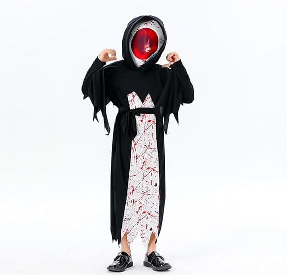 Halloween cosplay djevel øye jumpsuit kostyme-389