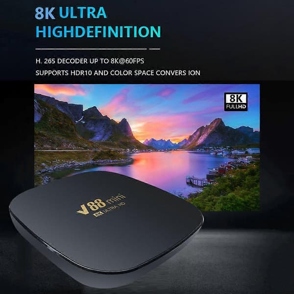 V88 mini Android smart nätverks set-top box (8+128GB)
