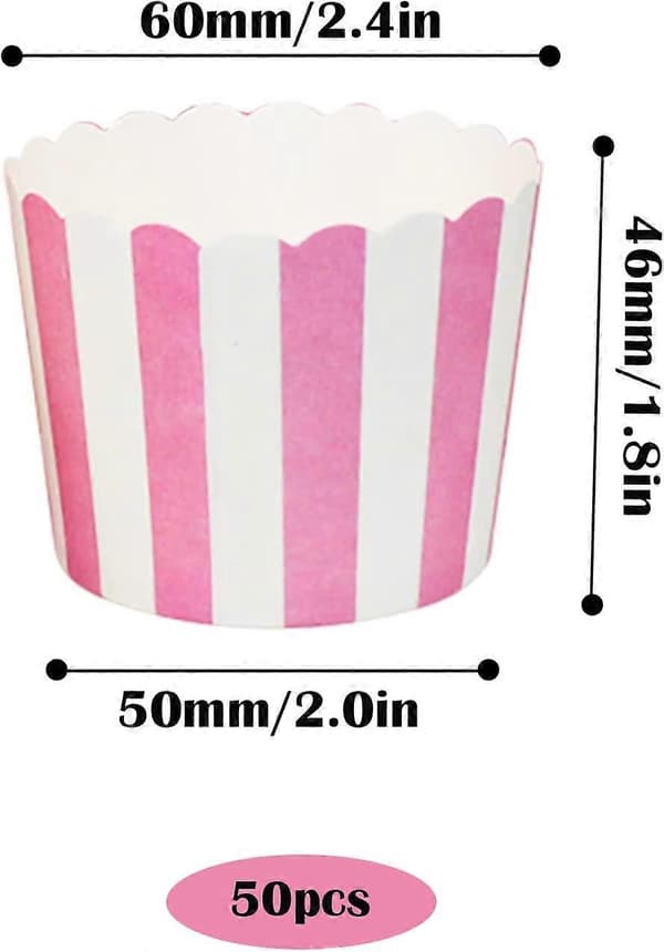 Muffinsformar (50-pack) (Rosa)