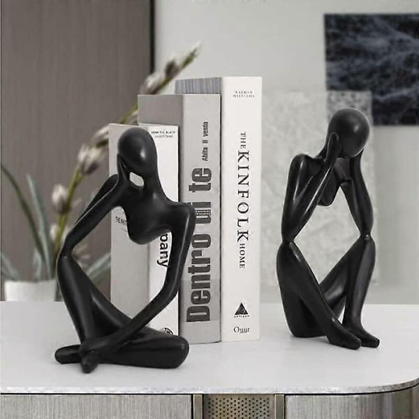 Abstrakte stue statuer moderne harpiks stue statuer &amp; skulpturer - Sort