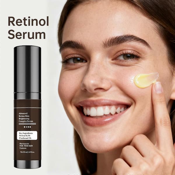 Avansert Retinol Serum For Ansikt Forbedrer Utseendet Av Rynker, Fine Linjer og Ujevn Hudtone