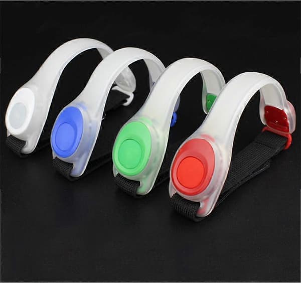 2-delat LED-armband Reflekterande, lätt och justerbart med hög synlighet för utomhusjogging, röd