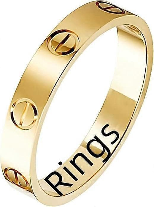 Ring med skruedesign, ring i titaniumstål, vielsesring til kvinde, mand, pige, dreng, minde fødselsdagsgave5
