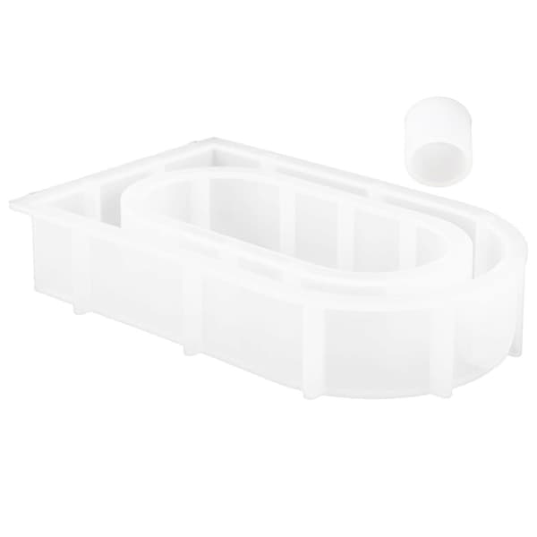 Silikon hydroponisk vaseform for DIY håndverksprosjekter Rund bueform Høy transparens Non-stick overflate 1 sett