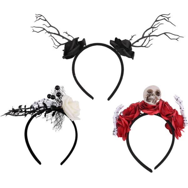 Halloween blommor dödskalle horn-398