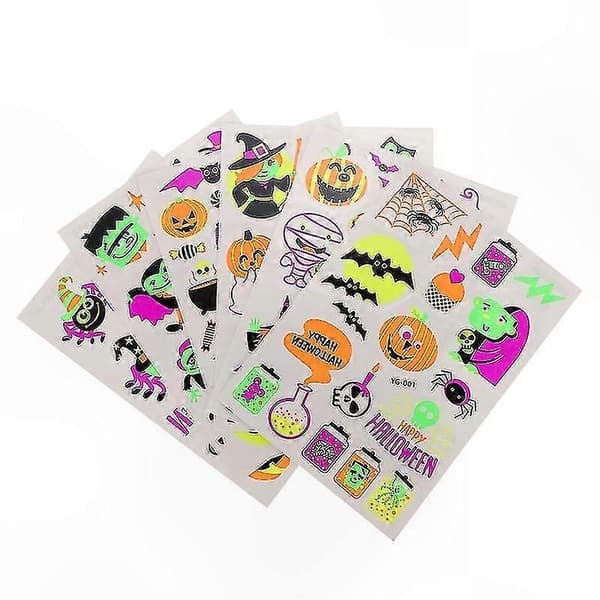 6-pack Halloween-spökstickers för barn för högtidsdekoration