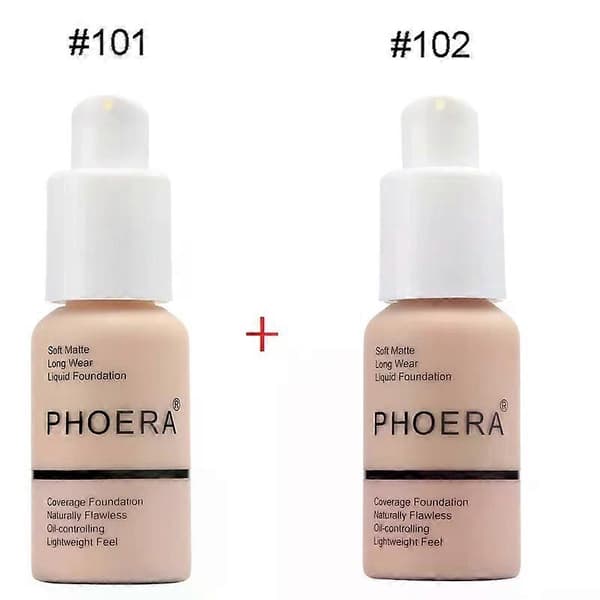 PHOERA Liquid Coverage Foundation Ansiktsbasekrem Lysnende Fuktighetskrem Mineral Full Dekkende Concealer Sminke TSLM1 (C11)