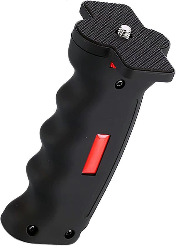 Stabiliserende greb - med 1/4\" skrue og gevindhuller - til digitalkamera og mobilkamera - 12 x 5 cm - Sort