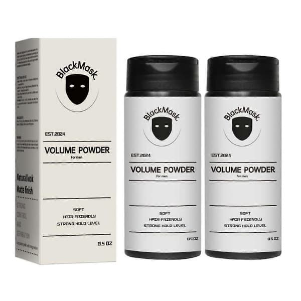 1-3X BlackMask Hårstylingpulver, Volumpulver Ger Omedelbart Textur & Volym 40g (2st)