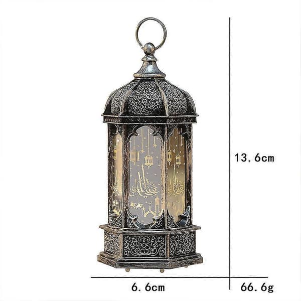 Islamisk Lykta Muslim Ramadan Eid LED-Lampa Arabisk Studielampa