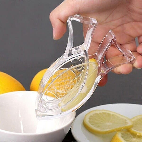 4 stk. Manuel citruspresser, transparent akryl citronpresser, citronpresser, appelsin citron limepresser i fiskeform