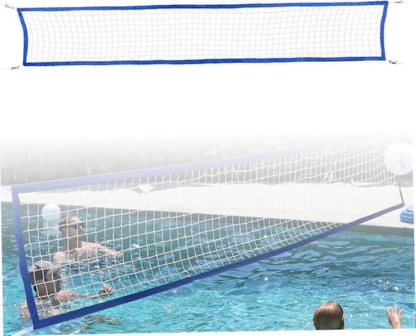 Udskiftningsnet til poolvolleyball 3 x 15 fod poolvolleyballnet til nedgravede pools til have, vandlege, udendørs