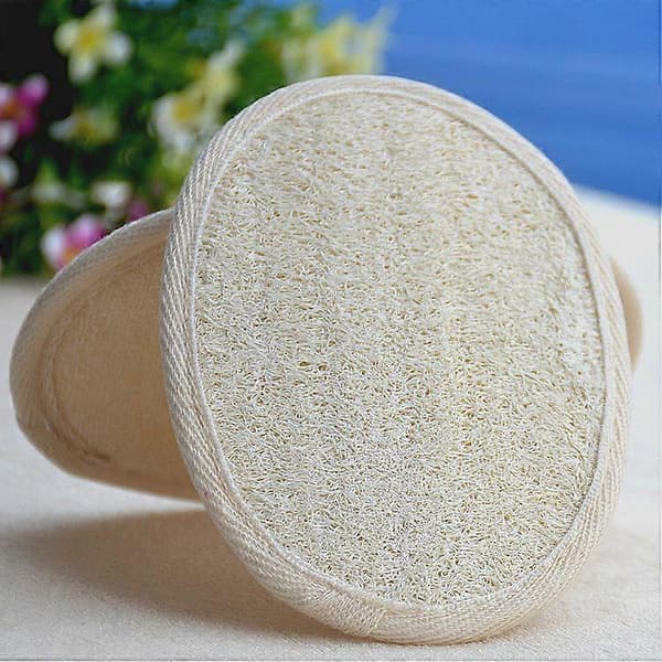 2 stk. Naturlig Loofah Luffa Badebrusesvamp Kropsskrubber Eksfolierende Pad