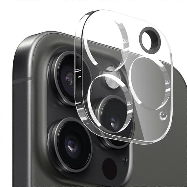 NORTHJO för iPhone 16 Pro TPU mobilskal med skärmskydd och linsskydd, 3 i 1 set