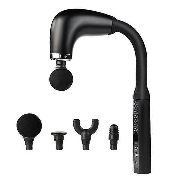 Rocuma Massagehammer, 9 hastighedsniveauer, 4 tilbehør, dybdegående massagepistol (sort)