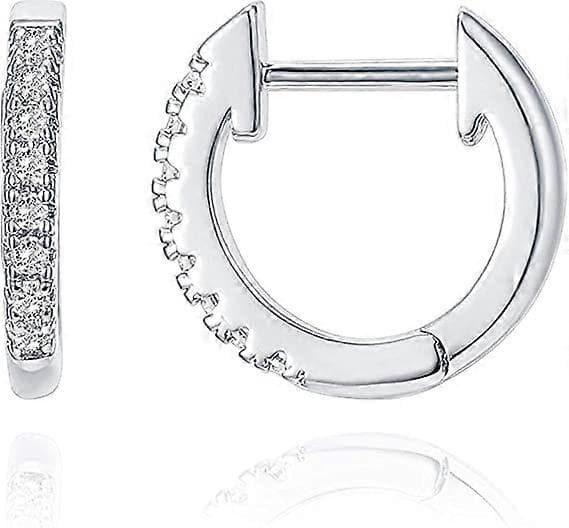 14K Guldbelagte Cubic Zirconia Manchet Øreringe Huggie Stud