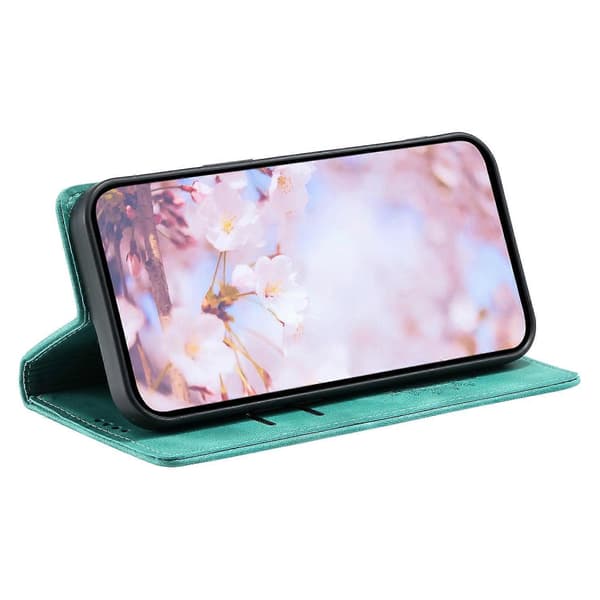 För Oppo A58 4G Mobiltelefonfodral PU Läder Anti-Repa Plånboksfodral - Mintgrön (Mintgrön)