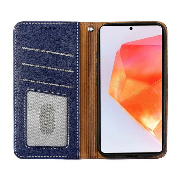 Plånboksfodral för Samsung Galaxy S25 FE med RFID-blockering, skyddande läderfodral med stark magnetisk stängning