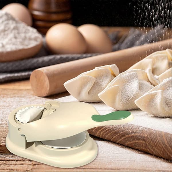2-i-1 för inpackning, degpresskit och ravioli-form, tortillapress, empanada- och dumplingdegpress, mini kökspryl för att göra dumplings