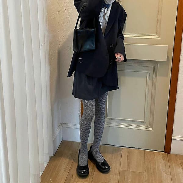 Tykkere Åndbare Dame Strømper Kvinders Hosiery Strømpebukser Lolita Tights, grå
