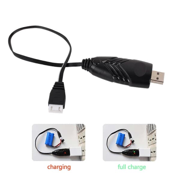 11.1V Li-ion Li-po Lipo USB RC Batterilader med 4-pinners plugg (500mA)