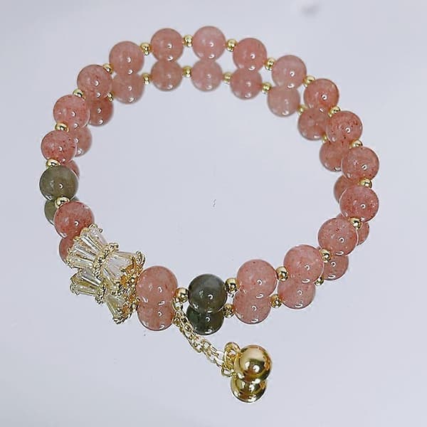 Små, smukke talje Håndlavede Krystal Jade Perle Elastiske Armbånd