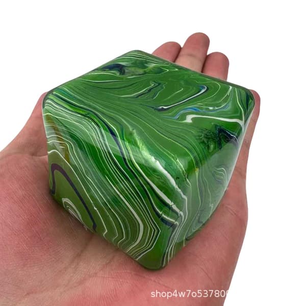 2026 nye 5,5 cm marmor hvirvel terning squishy stressbolde, bløde langsomt-stigende klemmelegetøj til angstlindring, sensorisk fidget legetøj til voksne og børn, stil 4
