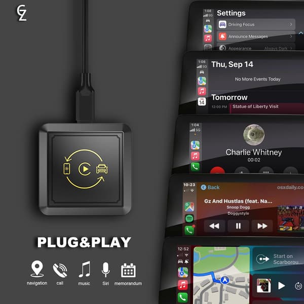 2-in-1 Carplay ja Android Auto langaton adapteri