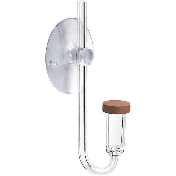 Akvarie CO2 Diffuser, Akvarie CO2 Akryl Diffuser med U-formet Rør til Akvarieplanter Græsvand - Transparent (S)