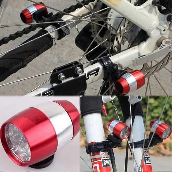 Sykkellys Varsellys 6led Mini Bier Frontlykt 360 Grader Høy Lysstyrke Lampe Rideutstyr