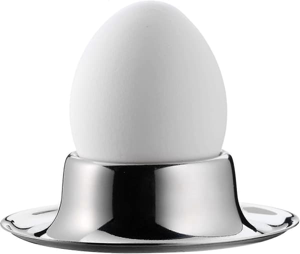 Sett med 3 eggeglass, stablebare, polert rustfritt stål, tåler oppvaskmaskin
