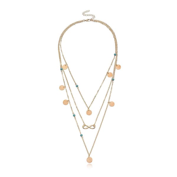Boho Lagdelings Choker Halskæde Guld Pailletter Korte Halskæder Kæder Sommer Strand Smykker til Kvinder og Piger