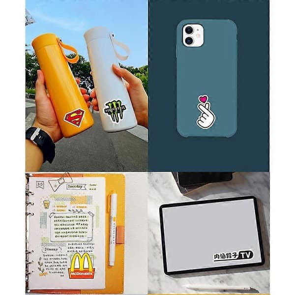 100 st Mode Graffiti Stickers Vattentäta Laptop Bagage Skate multicolor