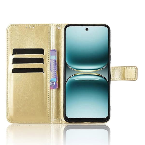 PU læder telefoncover med rem i Crazy Horse tekstur til TECNO Spark Go 2 4G KM4
