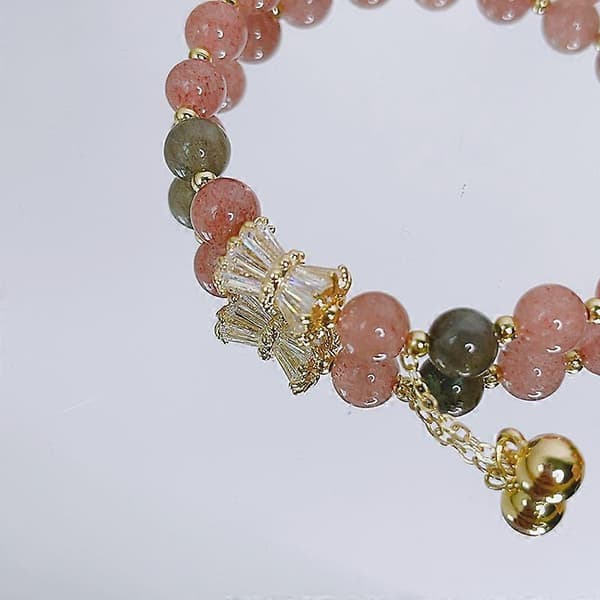 Små, smukke talje Håndlavede Krystal Jade Perle Elastiske Armbånd