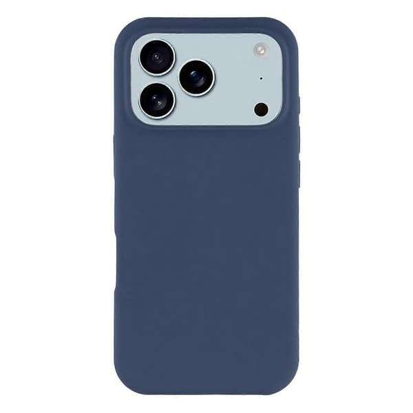 Solid Silikone Stødsikkert Telefon Cover til iPhone 17 Pro (Mørkeblå, Mørkeblå)