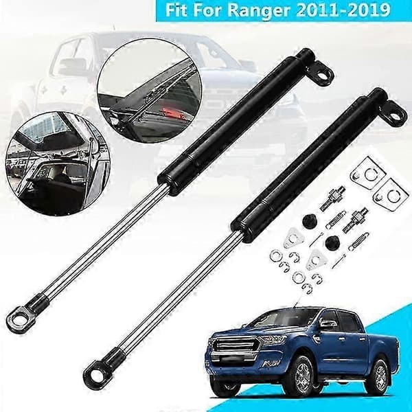 Bagklapsdæmper-sæt til Ford Ranger T6 PX XL XLT Wildtrak 2011-2019 - Nem op Langsom ned Støttestænger