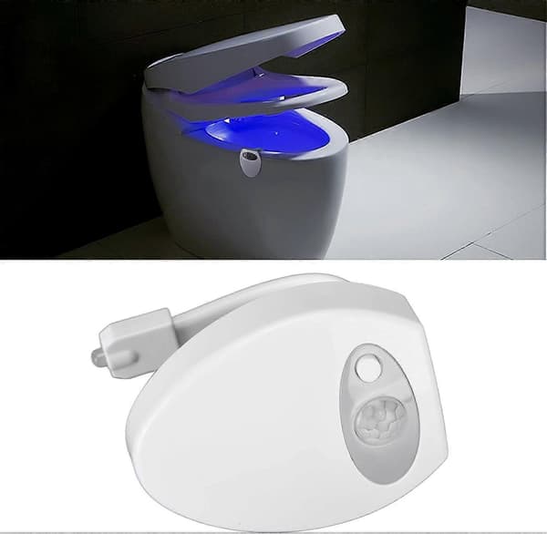 Toalettlys, lett å bruke med menneskekroppsinduksjon, intelligent sensor for toalettbelysning