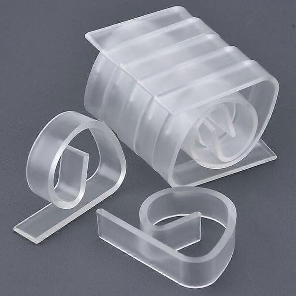 24 stk. Plast Dukklips, Klare Dukklips Holderklips for Piknikfest