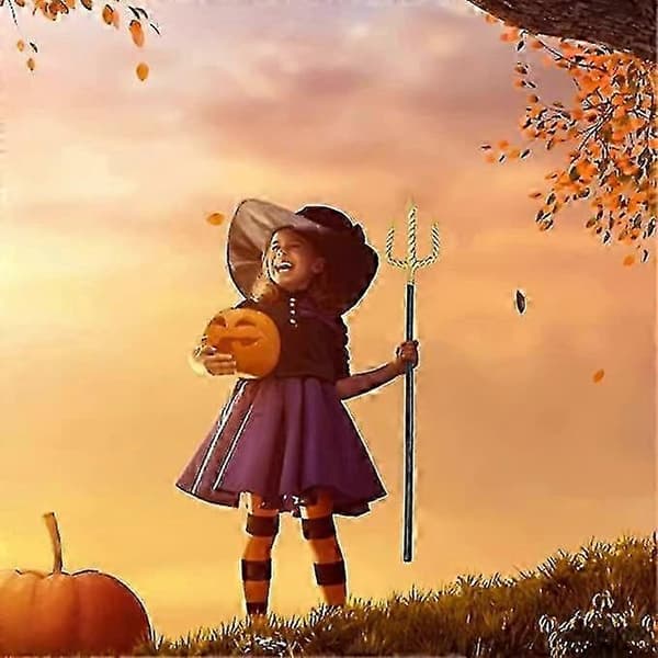 Dekorativ Trefork Legetøj Halloween Trefork Rekvisit Trefork Legetøj Til Halloween Fest (1 stk., Guld)